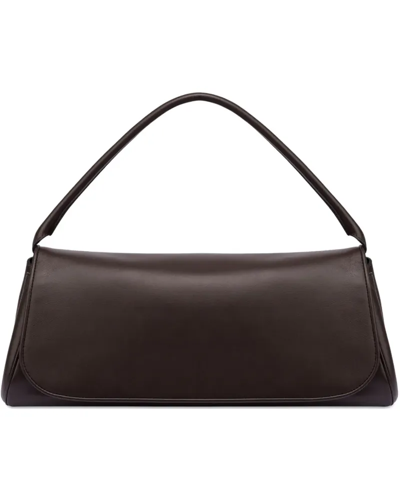 Alberta Ferretti Schultertasche aus Leder - Braun Braun