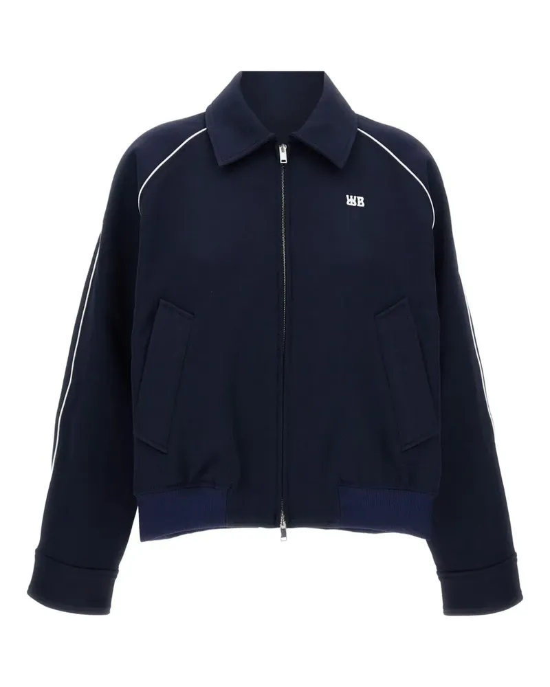 Wales Bonner Bestickte Jacke mit Reißverschluss - Blau Blau