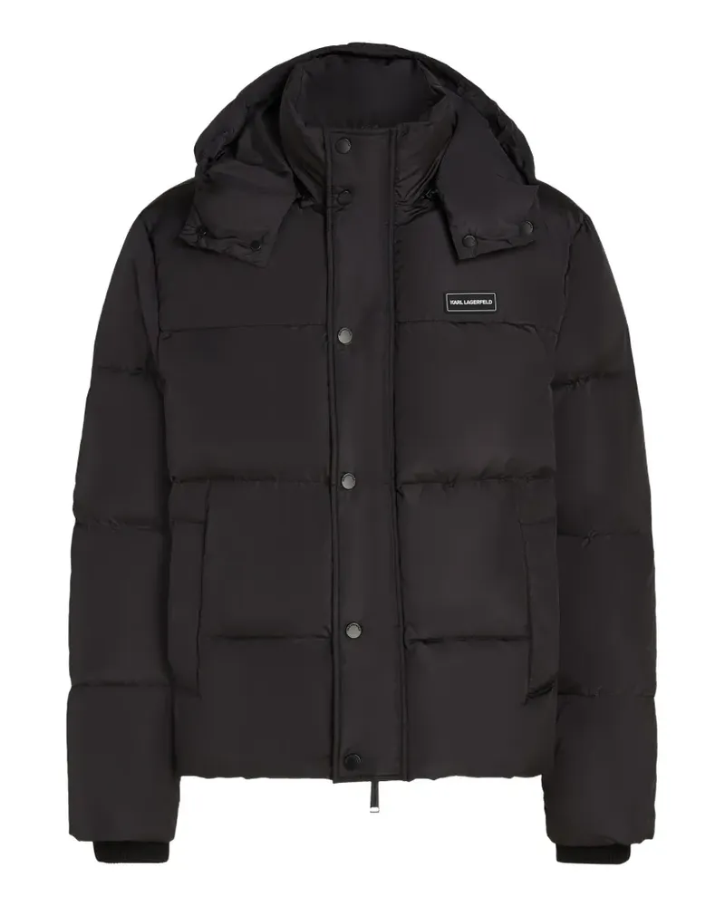 Karl Lagerfeld hooded padded jacket - Schwarz Schwarz