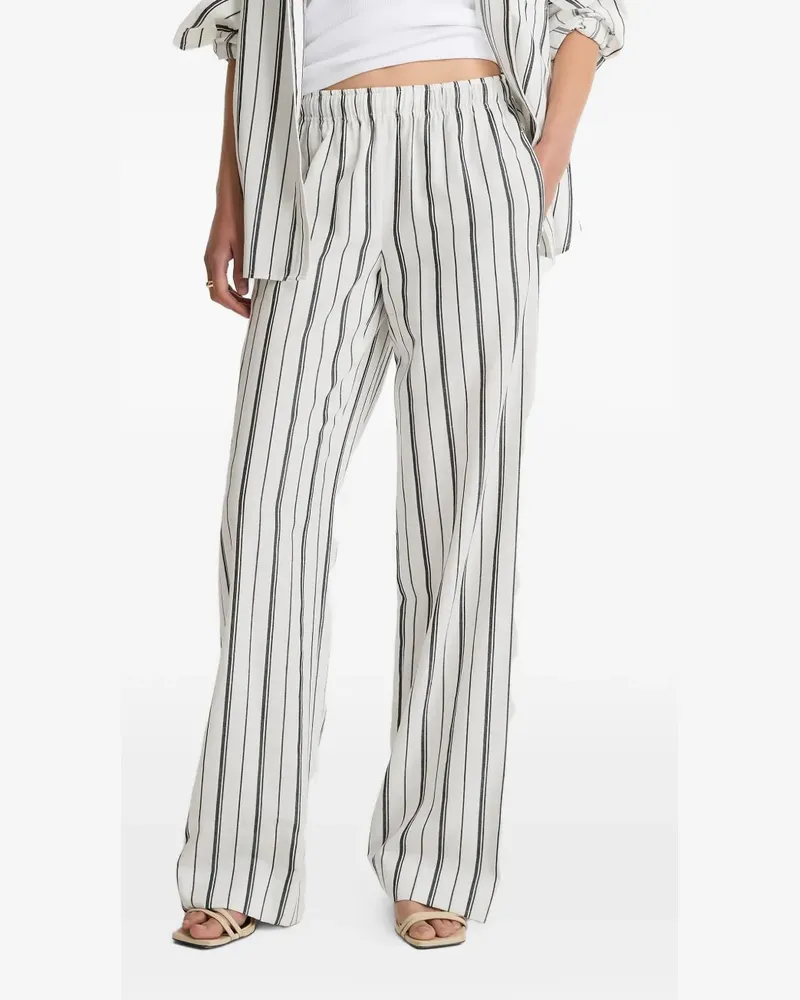 Vince striped trousers - Weiß Weiß