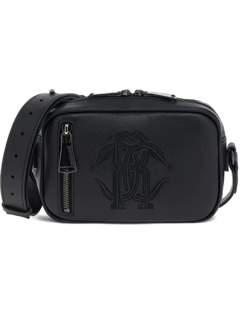 Roberto Cavalli Kuriertasche mit Logo - Schwarz Schwarz