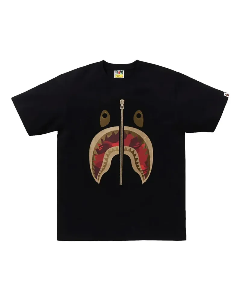 BAPE zip-detail T-shirt - Schwarz Schwarz