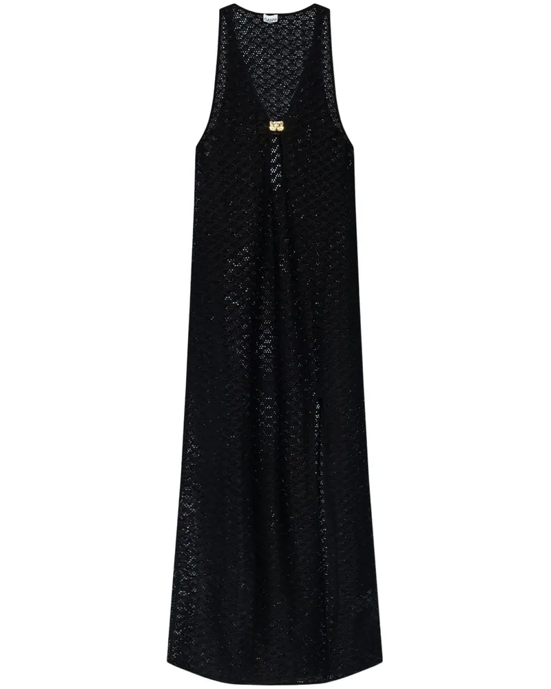 Ganni Langes Strandkleid - Schwarz Schwarz