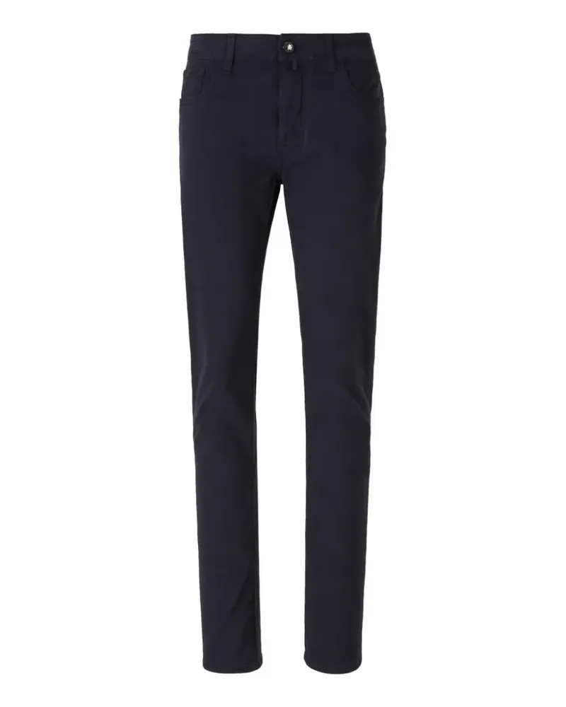 Jacob Cohën logo-patch jeans - Blau Blau