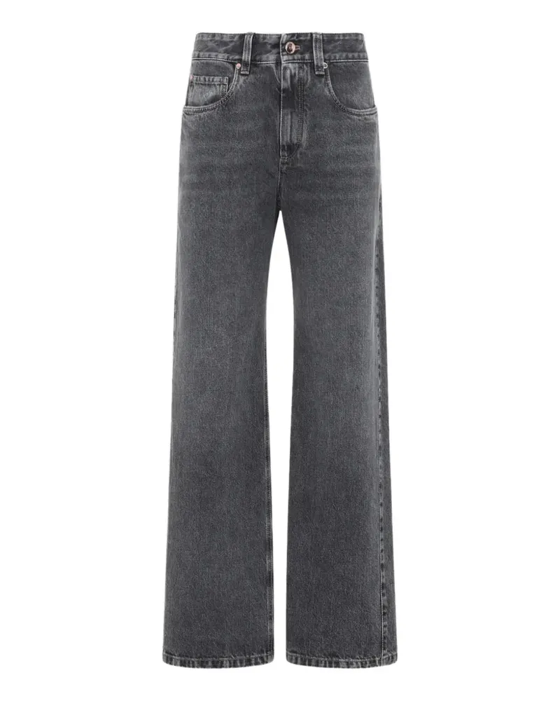 Brunello Cucinelli monili-chain washed jeans - Grau Grau