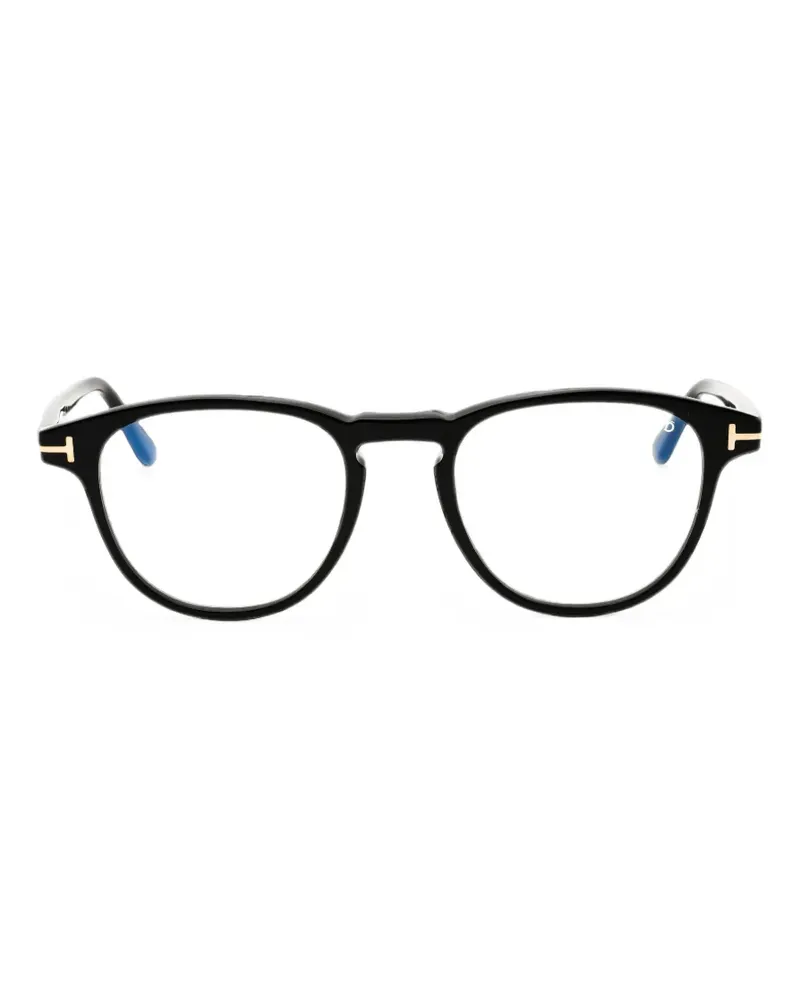 Tom Ford Brille mit rundem Gestell - Schwarz Schwarz