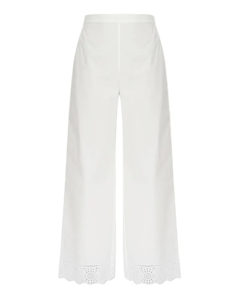 By Malene Birger Gretana broderie-anglaise trousers - Weiß Weiß