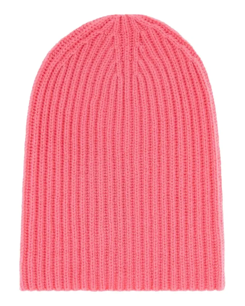 Umit Benan Paradiso Beanie aus geripptem Strick - Rosa Rosa