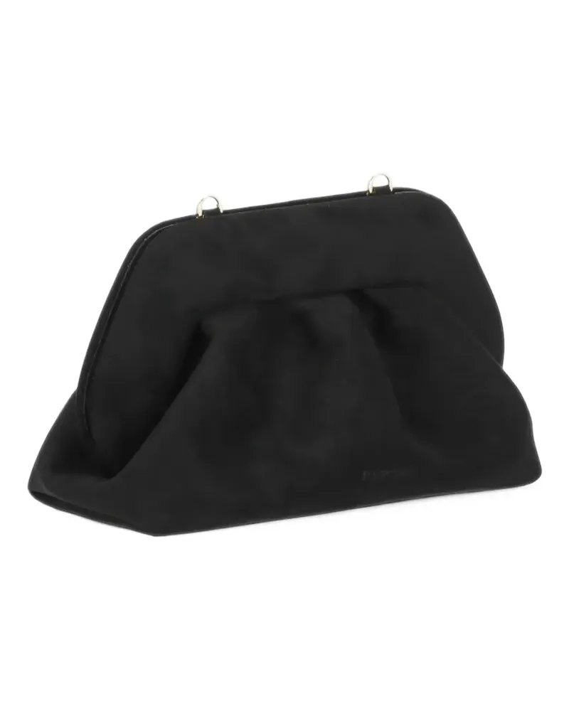 THEMOIRÈ medium Bios ruched clutch bag - Schwarz Schwarz