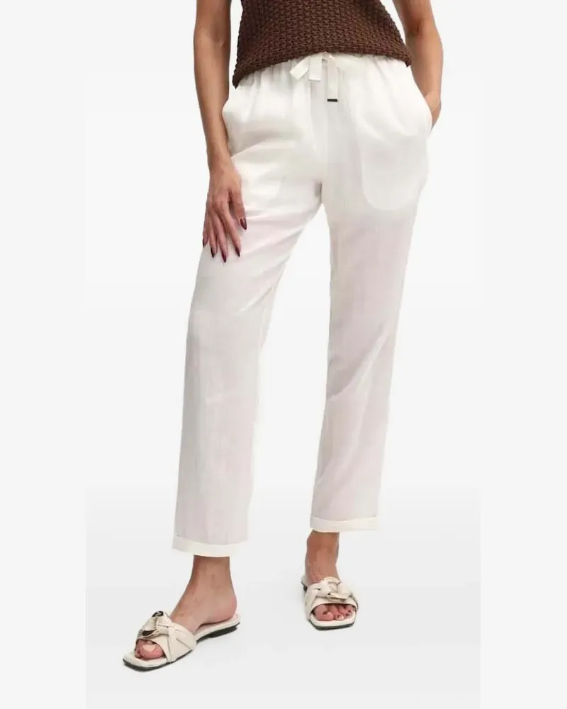 HUGO BOSS Hose mit Kordelzug - Weiß Weiß