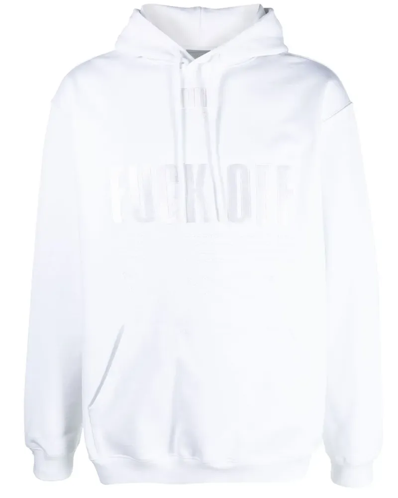 VTMNTS Hoodie mit Slogan-Print - Weiß Weiß