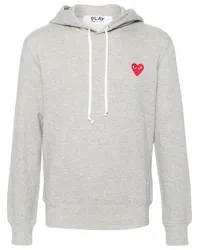 Comme des Garçons Hoodie mit Herz-Patch Grau