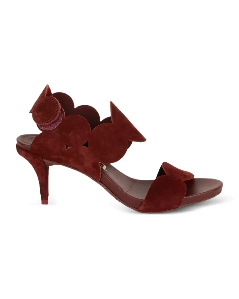 Pedro Garcia Winslet scalloped-edge touch-strap sandals - Rot Rot