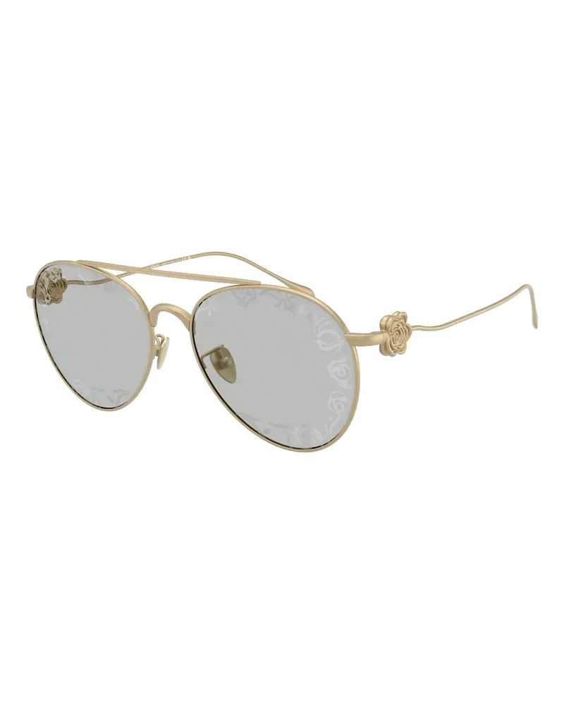 Giorgio Armani Sonnenbrille mit Blumendetail - Gold Gold