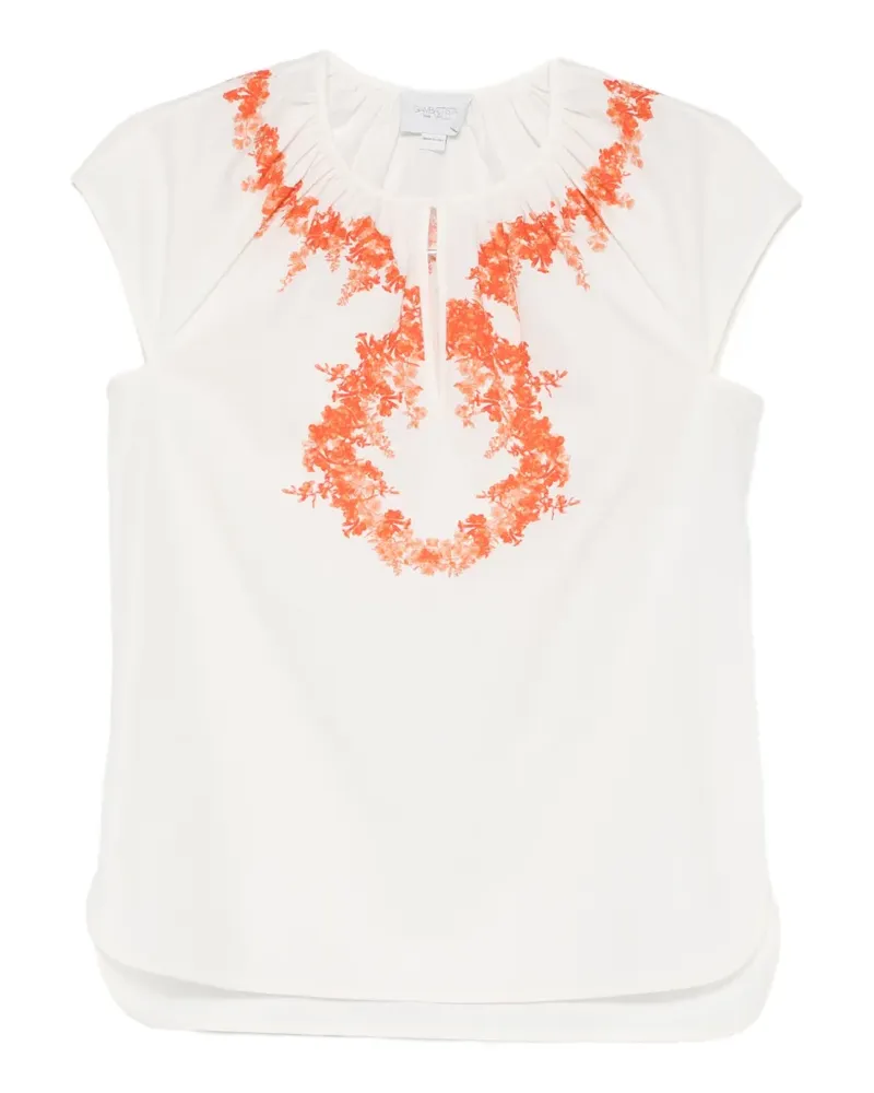 Giambattista Valli floral blouse - Weiß Weiß