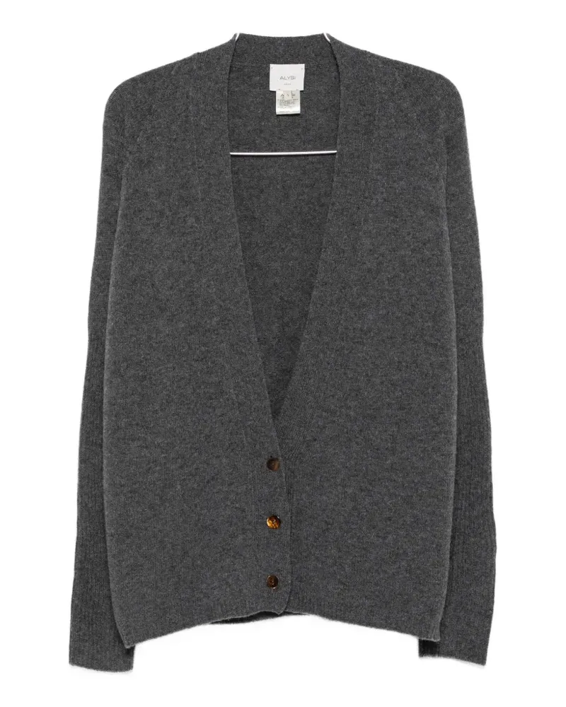 ALYSI ribbed-trims V-neck cardigan - Grau Grau
