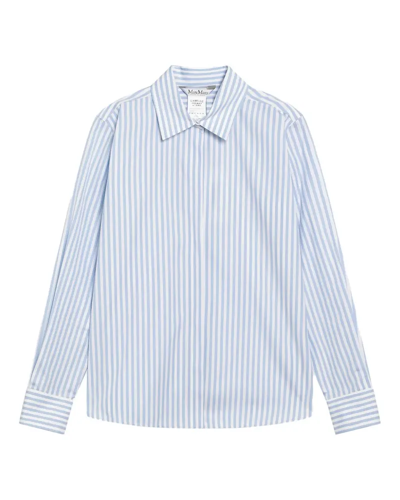 Max Mara Gestreiftes Maccenni Hemd - Blau Blau
