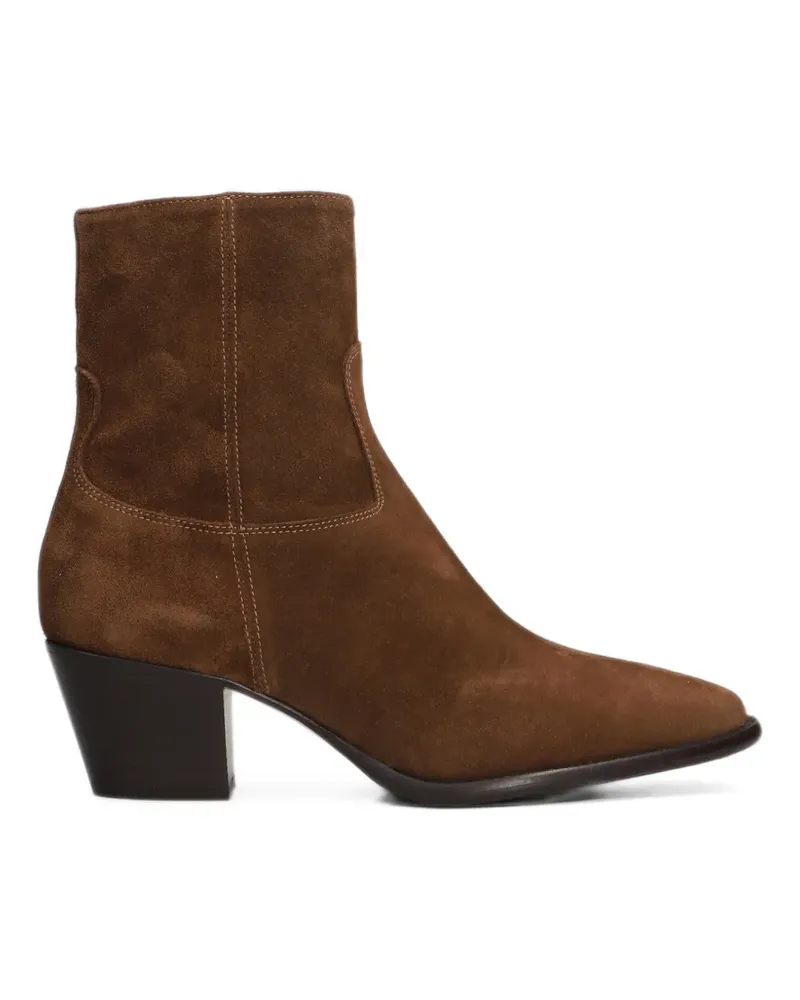 Anna F. suede pointed-toe ankle boots - Braun Braun