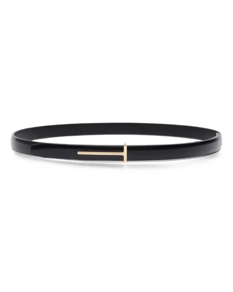 Tom Ford T-buckle leather belt - Schwarz Schwarz