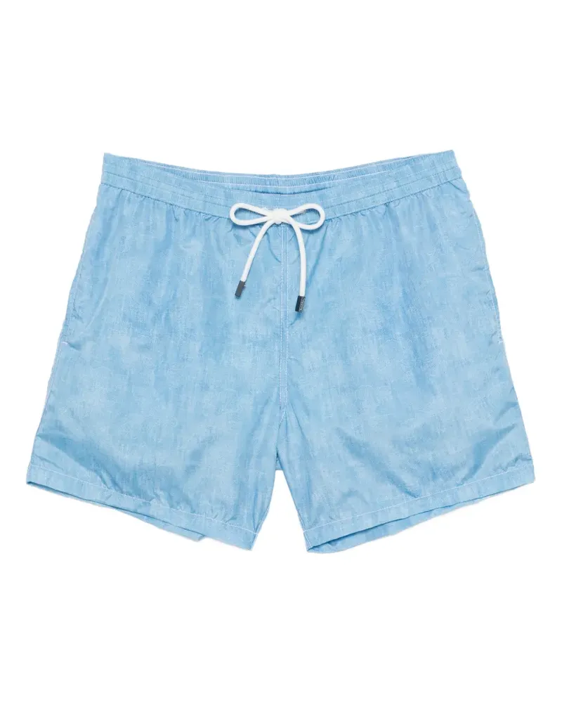 BARBA floral-print drawstring swim shorts - Blau Blau