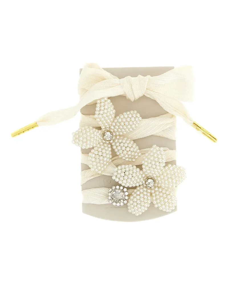 Golden Goose Schnürsenkel mit geometrischen Blumenanhängern - Nude Nude