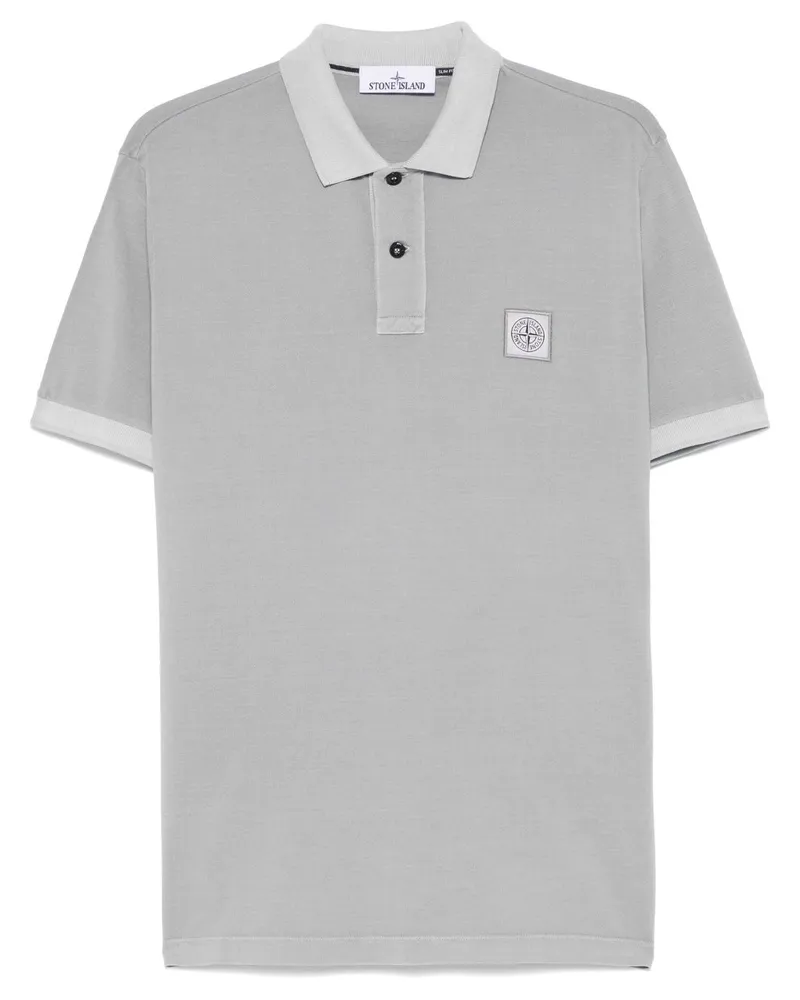 Stone Island Poloshirt mit Kompass-Patch - Grau Grau