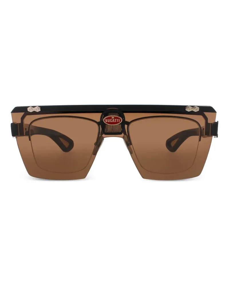 Bugatti Geometrische Sonnenbrille - Schwarz Schwarz