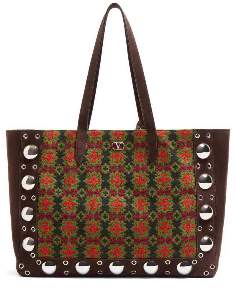 Valentino Garavani Große Nelcôte Tote Bag - Braun Braun