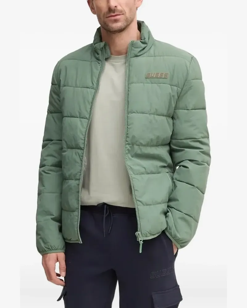 Guess Gesteppte Jacke mit Logo - Grün Grün