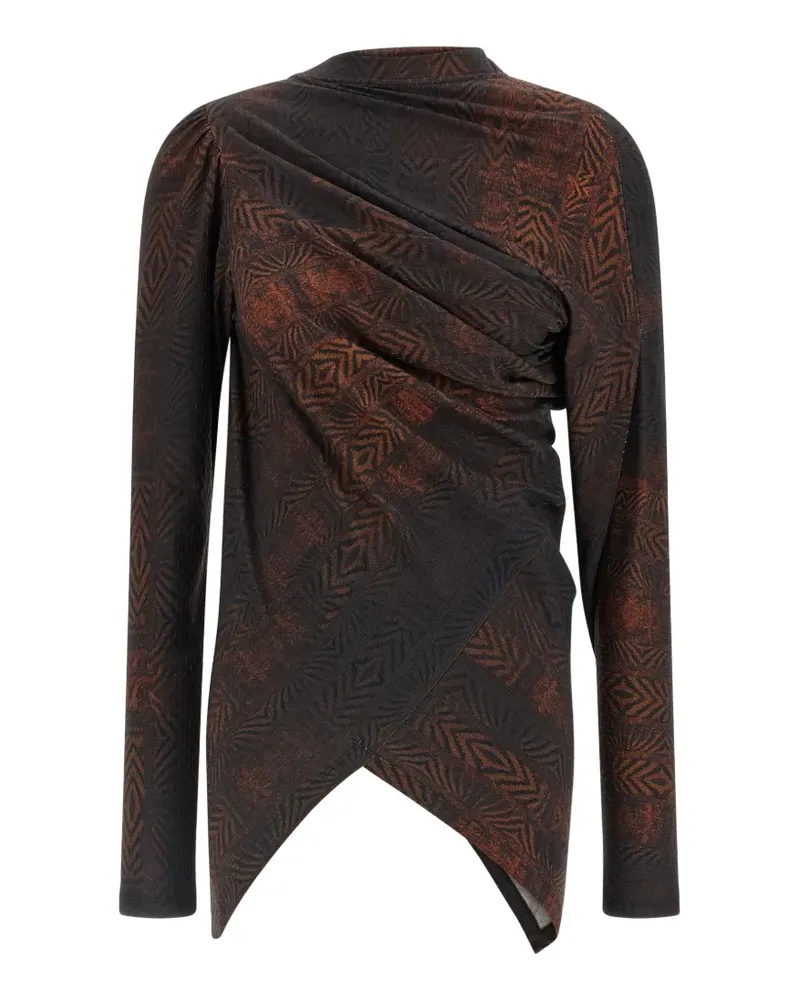KIKO KOSTADINOV Asymmetrische Bluse mit Drapierung - Braun Braun