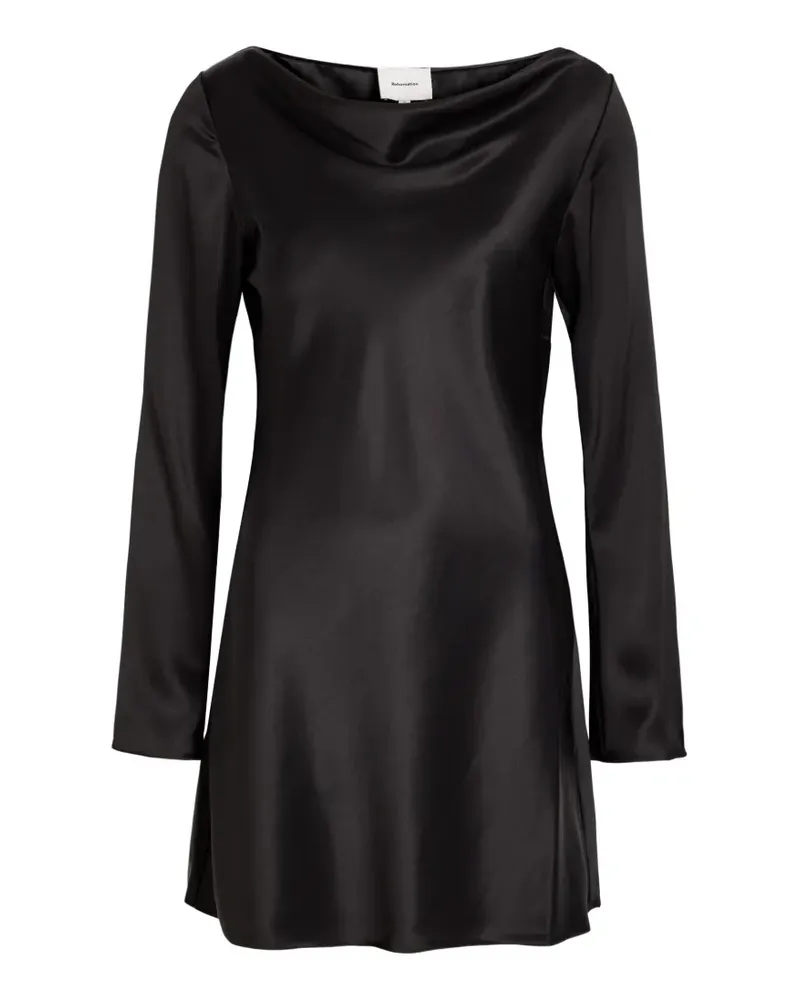 Reformation Pike Minikleid aus Satin - Schwarz Schwarz