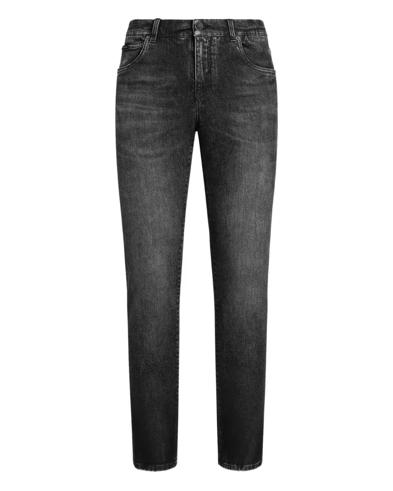 Dolce & Gabbana Jeans mit Logo-Schild - Grau Grau