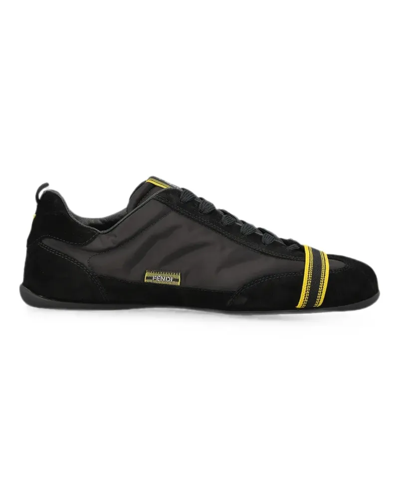 Fendi Wrap Sneakers aus Wildleder und Stoff - Schwarz Schwarz