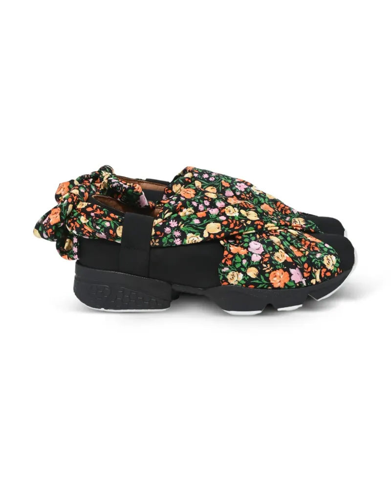 Ganni Ebba floral-print sneakers - Schwarz Schwarz