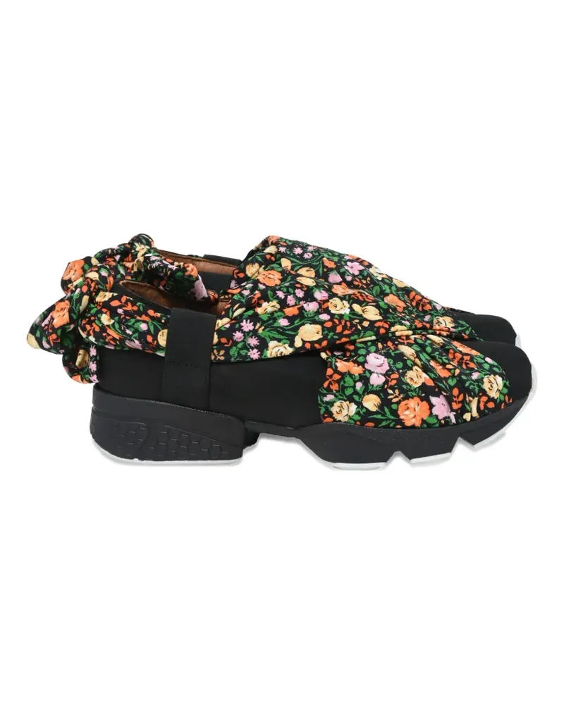 Ganni Ebba floral-print sneakers - Schwarz Schwarz