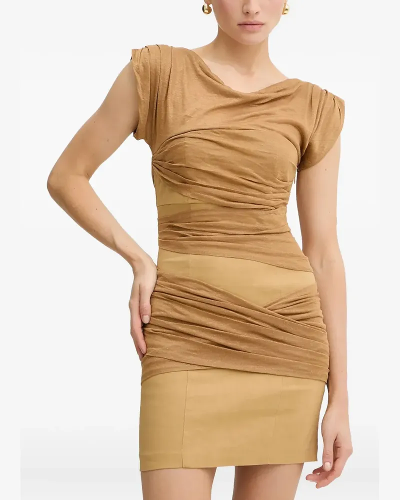Pinko Drapiertes Minikleid - Braun Braun