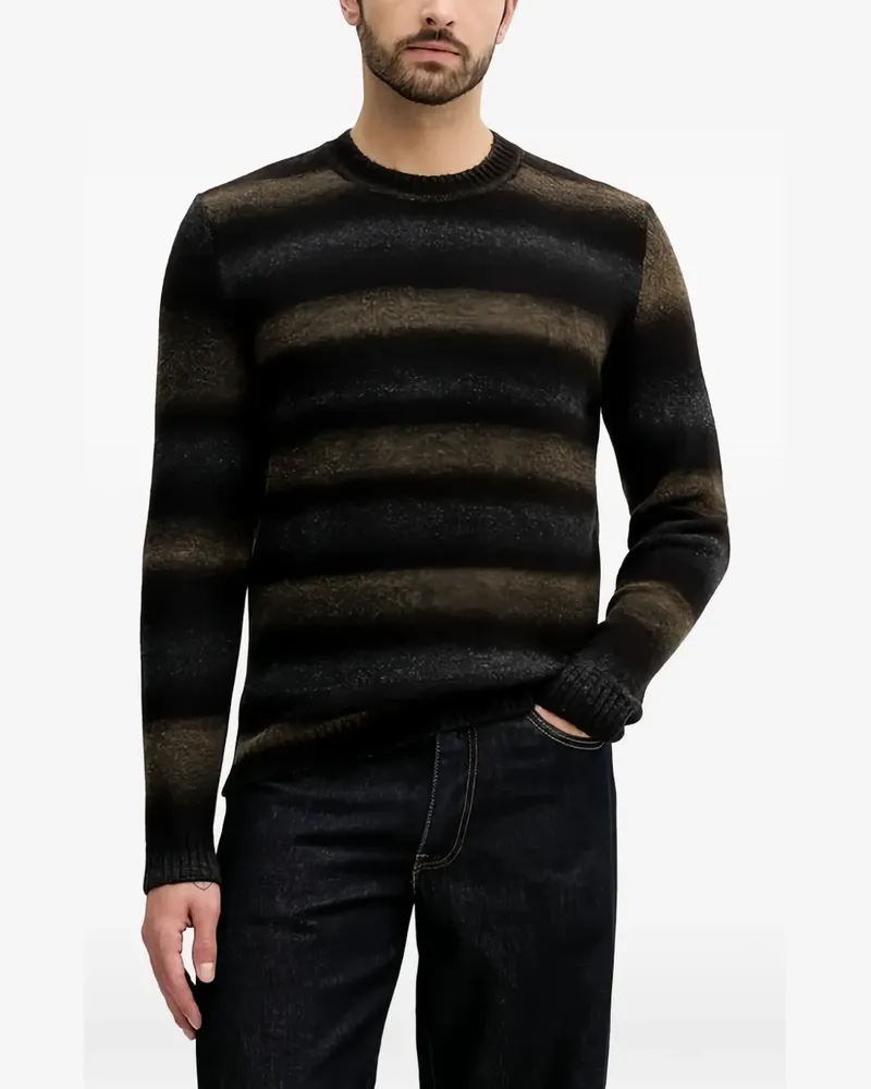 Benetton striped knitwear - Schwarz Schwarz