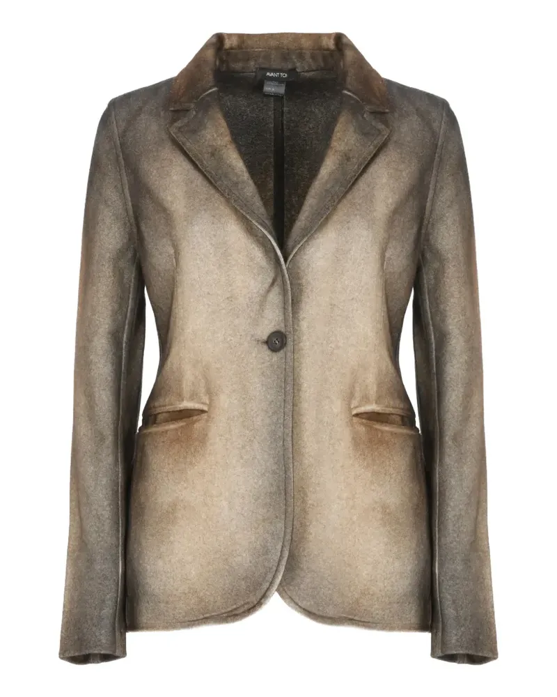 Avant Toi single-breasted wool-blend blazer - Braun Braun