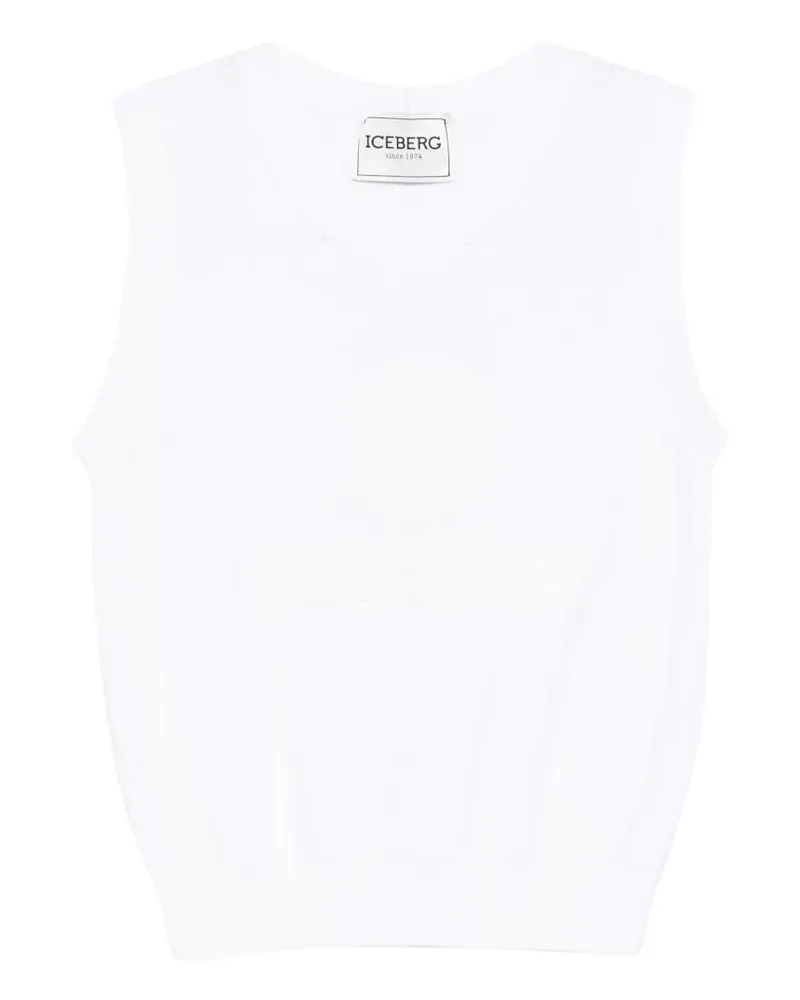 Iceberg Trägershirt mit Rundhalsausschnitt - Weiß Weiß