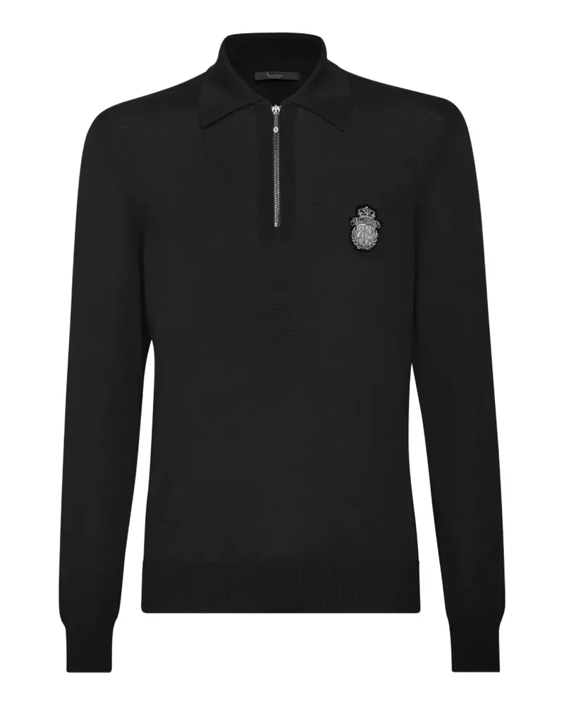 Billionaire Poloshirt mit Reißverschluss - Schwarz Schwarz