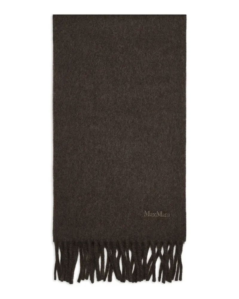 Max Mara Scilli Schal mit Fransen - Braun Braun