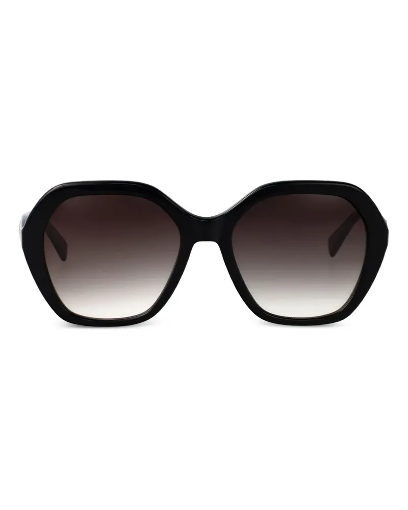 Longchamp Sonnenbrille mit eckigem Gestell - Schwarz Schwarz