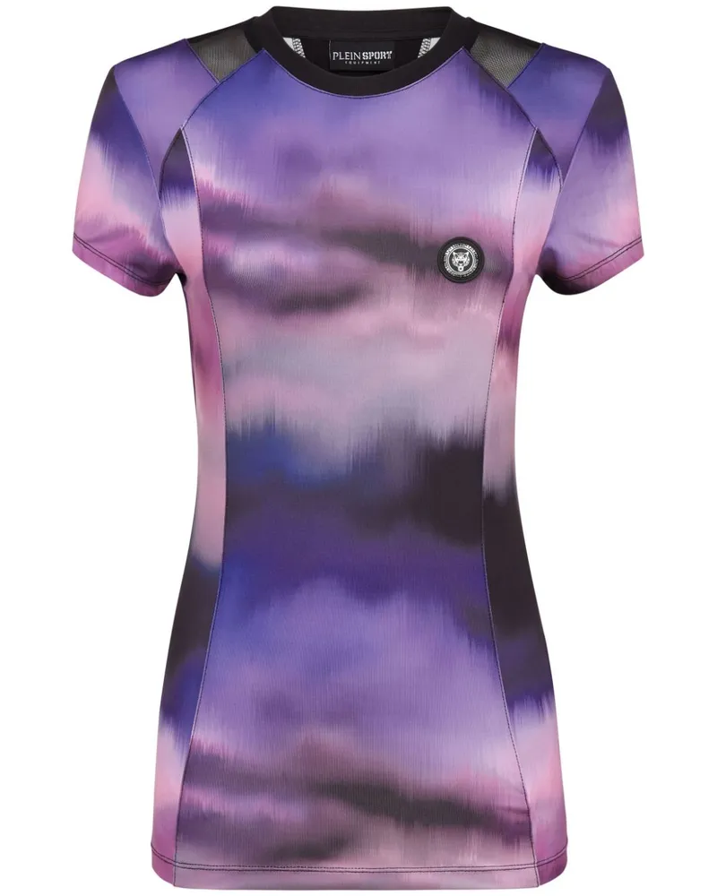 Philipp Plein T-Shirt mit Batikmuster - Violett Violett