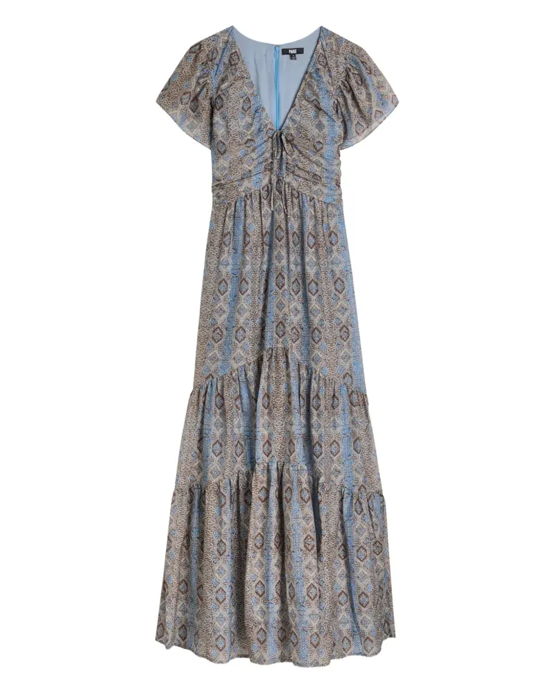 Paige Kinga short-sleeve midi dress - Blau Blau