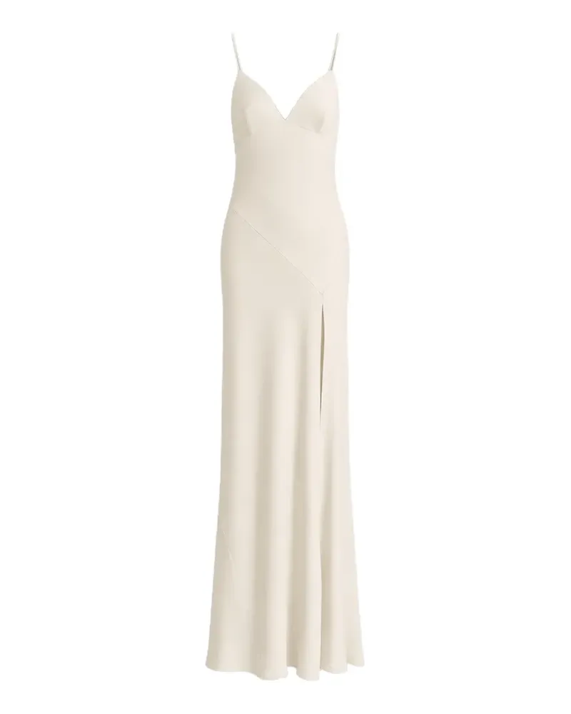 Alberta Ferretti Maxikleid mit V-Ausschnitt - Weiß Weiß