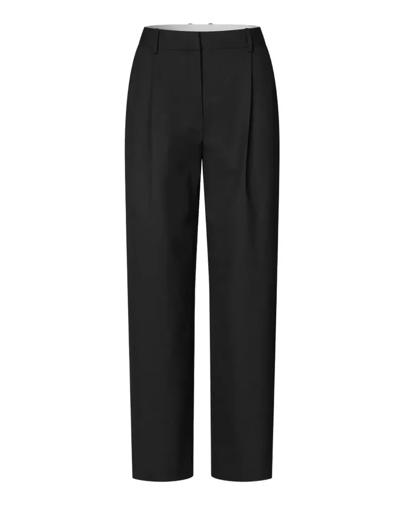 Samsøe & Samsøe Saagneta Hose mit geradem Bein und Falten - Schwarz Schwarz