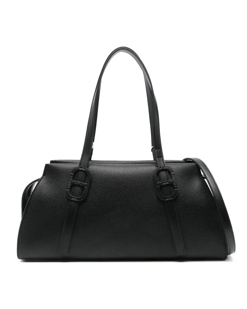 Twin-Set Schultertasche aus Leder - Schwarz Schwarz