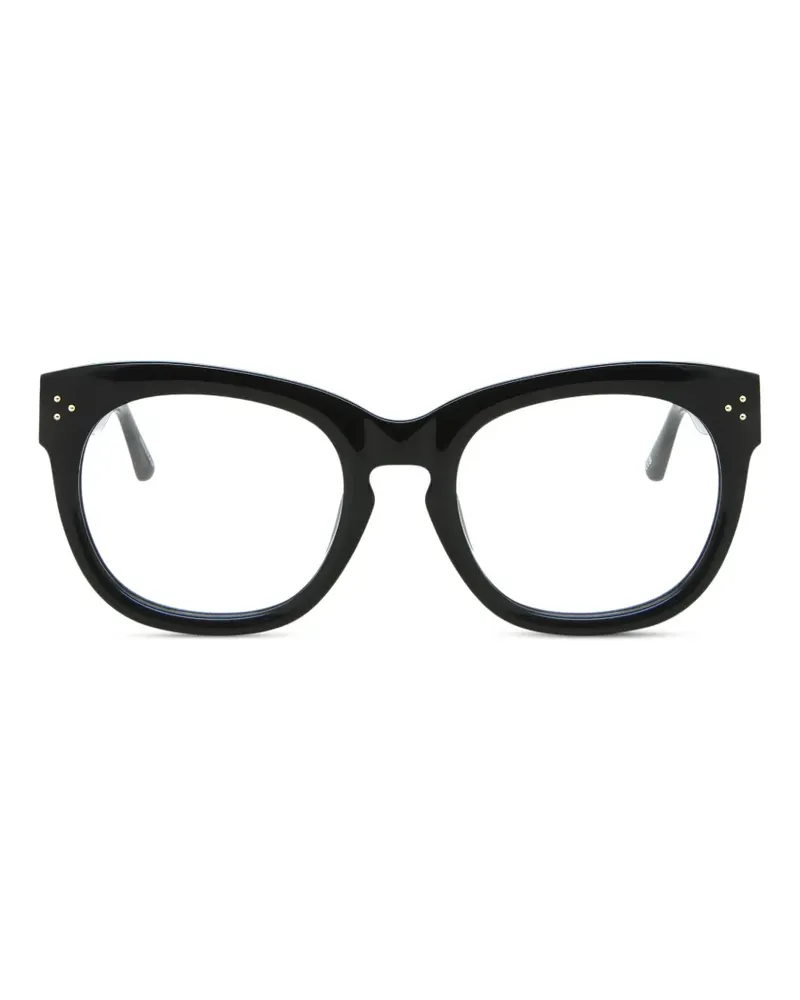 Linda Farrow Geometrische Sonnenbrille mit Verzierung - Schwarz Schwarz