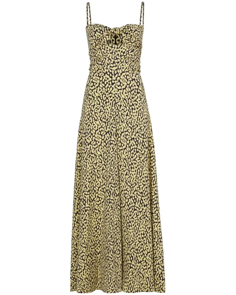 Proenza Schouler Trägerkleid mit Leoparden-Print - Schwarz Schwarz