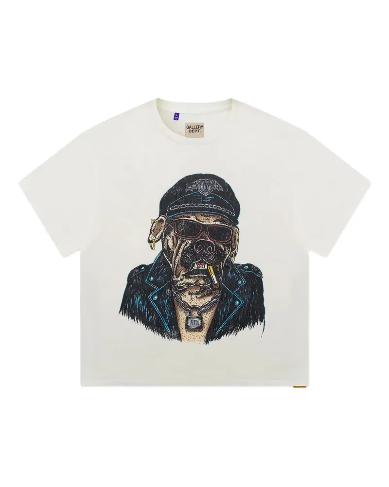 GALLERY DEPT. Biker Dog graphic-print T-shirt - Weiß Weiß
